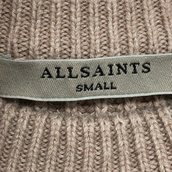 All Saints Cream Cotton East Jumper Pullover, Sweater, Crew, size S - Picture 4 of 16